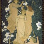 Maurice Denis Arabesque poétique dit aussi L’Echelle dans le feuillage 1892 huile sur toile montée sur panneau de bois 235 x 172 cm Saint-Germain-En-Laye, musée départemental Maurice Denis © Rmn - Grand Palais / Gérard Blot / Christian Jean